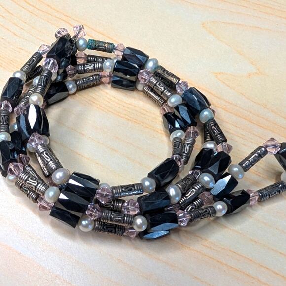 Metallic Magnetic Beaded Necklace or Bracelet - Picture 2 of 6
